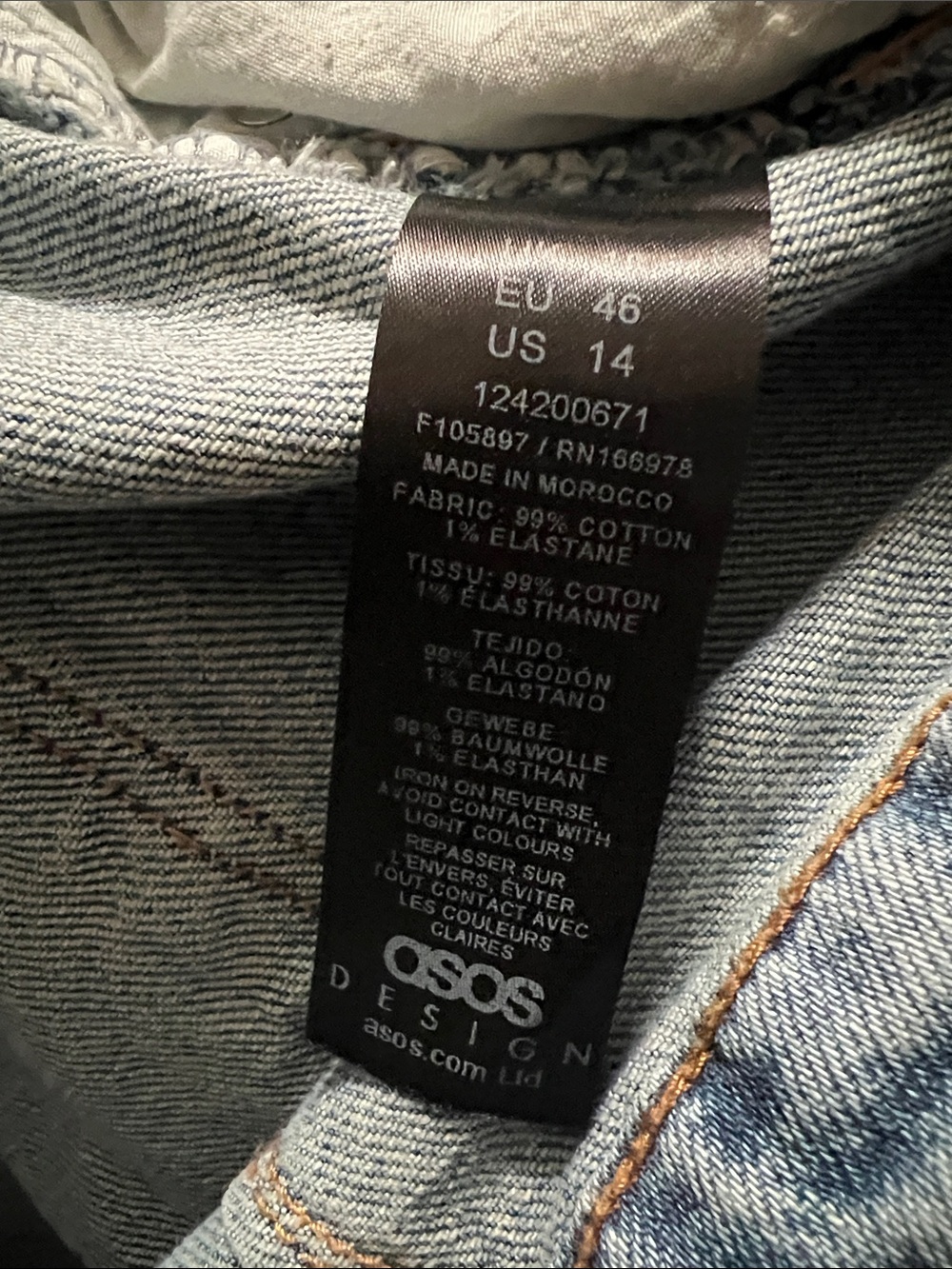 ASOS Long Light Blue Jean Skirt Size 14 - Picture 5 of 5
